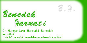 benedek harmati business card